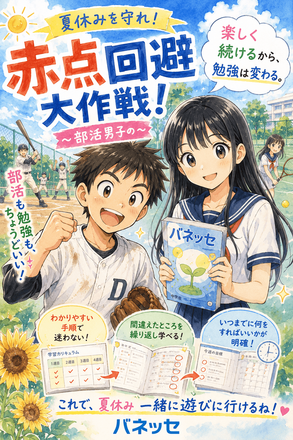某学習教材風漫画をAIで描いてみる。