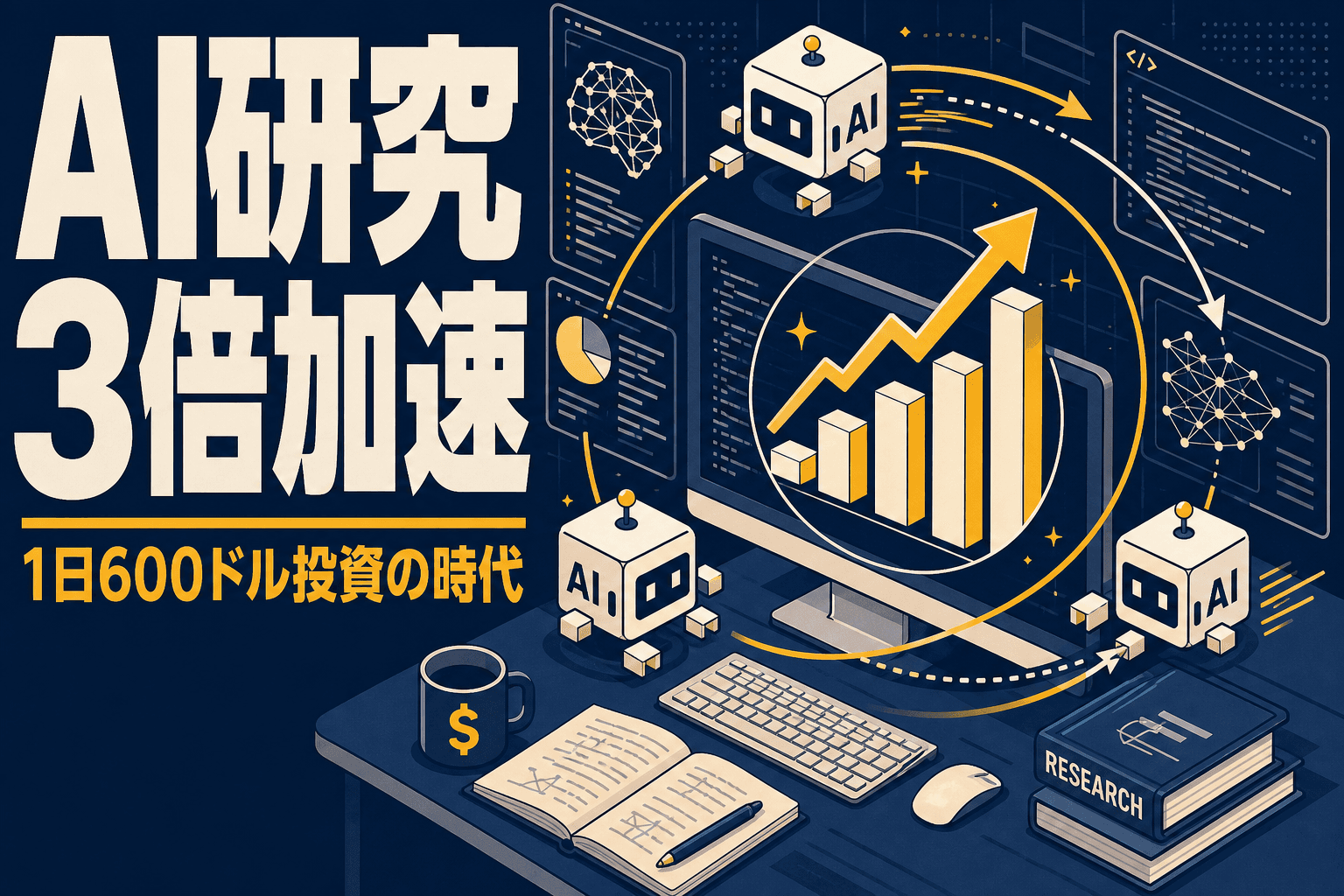 OpenAIが研究を3倍加速|AI研究者が1日600ドル使う時代