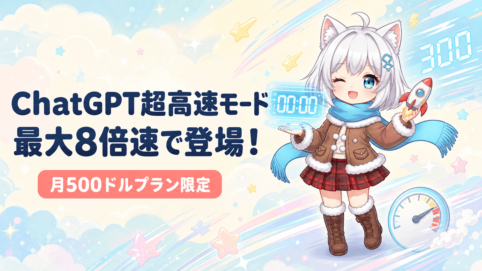 ChatGPTが超高速化|Ultrafastモードで8倍速、月78,000円のPro 500限定