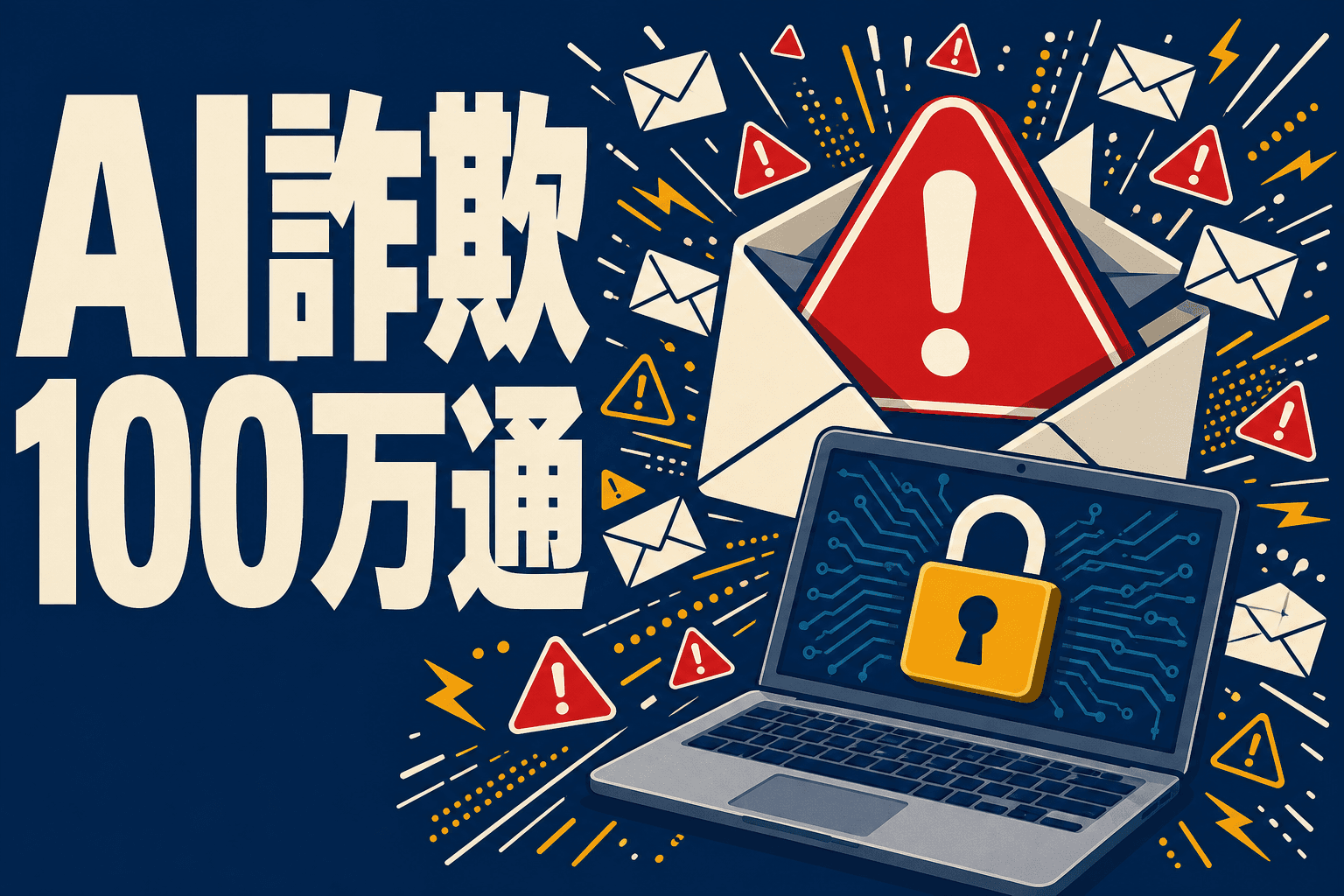 AI詐欺メール100万通を3日で検出 日本も20億円超の被害