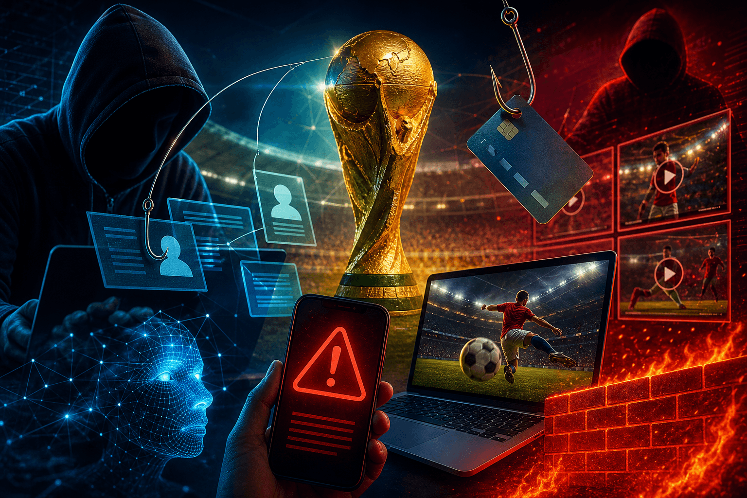 W杯便乗詐欺が5倍に急増|生成AIで本物そっくりの偽サイトが氾濫