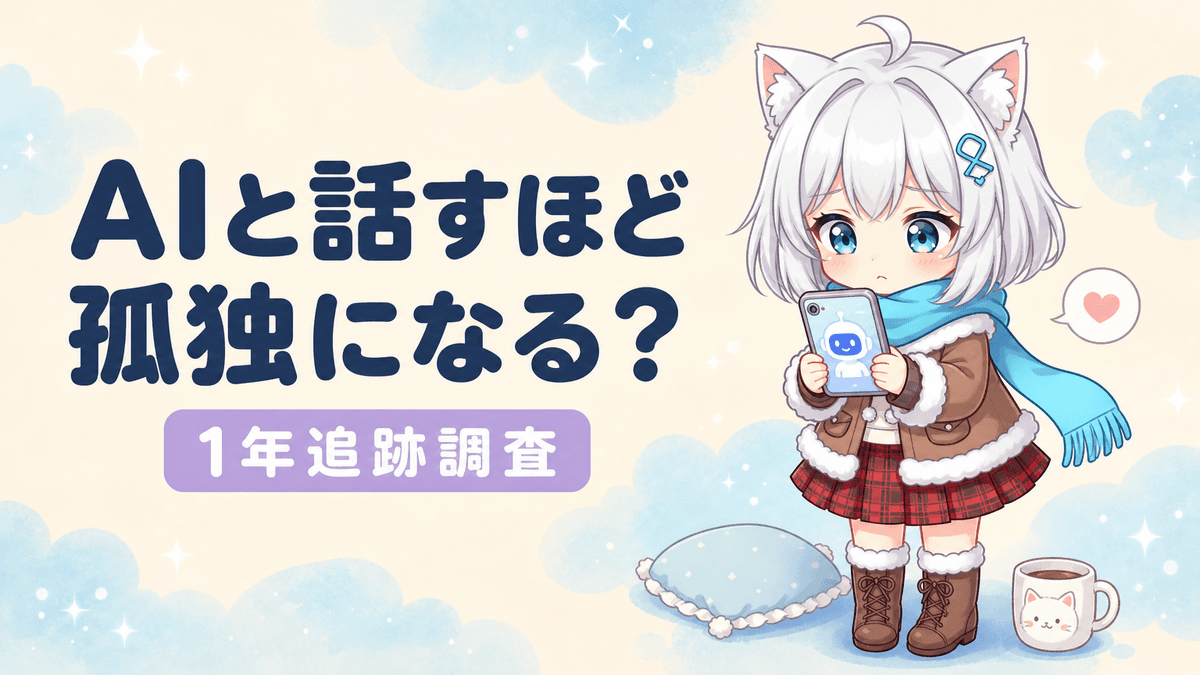AIキャラチャットを1年追跡|深い利用と幸福度の低下