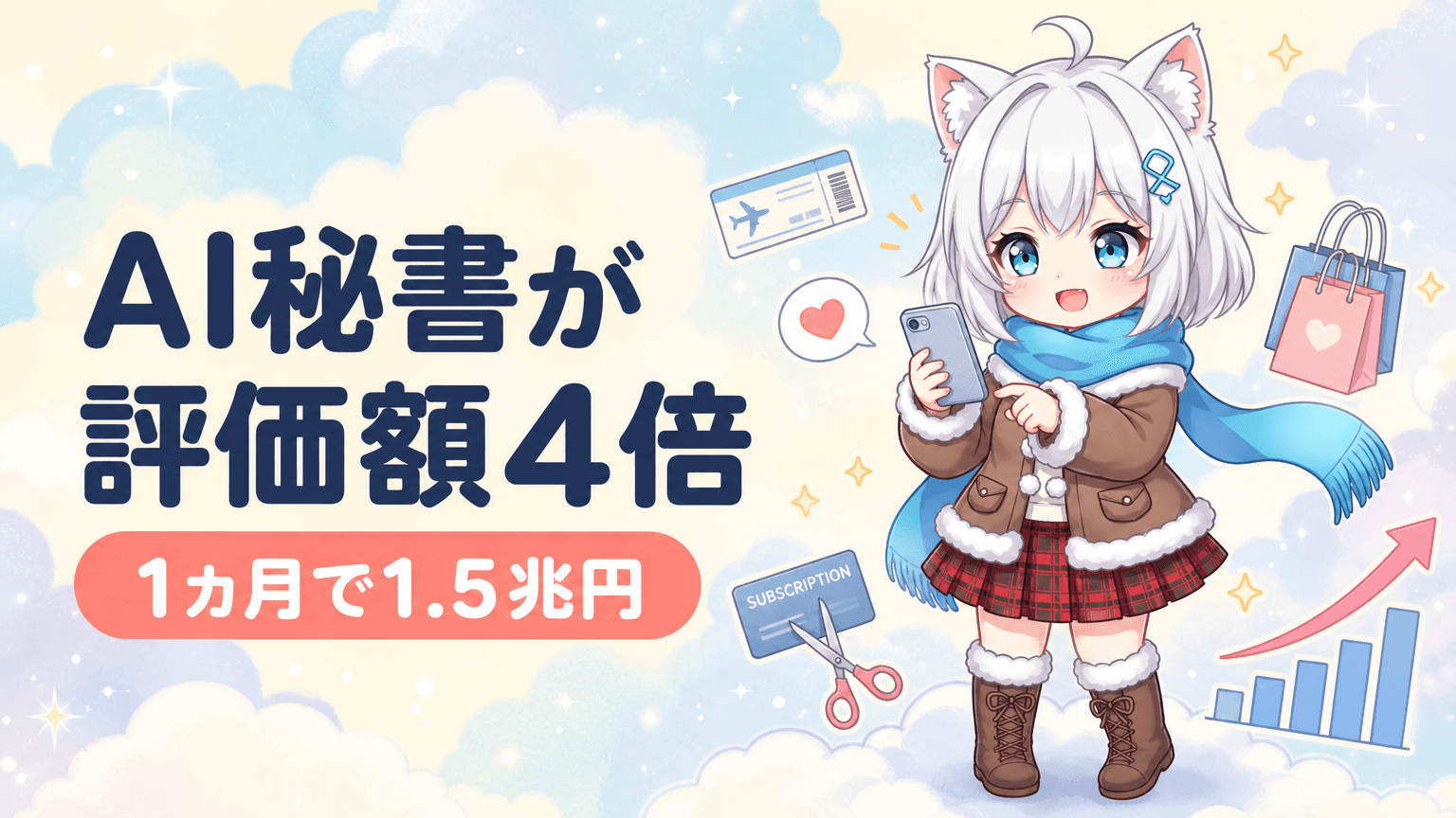 AI秘書Instinctが評価額1.5兆円|1カ月で4倍の理由